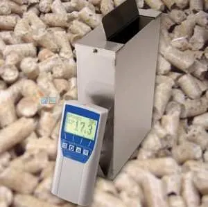 Portable moisture instrument for wood pellets